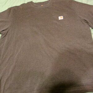 Carhartt K87 Men's 2XL Original Fit Gray Workwear Pocket T-Shirt Distressed Worn